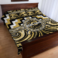 Aotearoa Ngati Tama Quilt Bed Set Maori Iwi Poutama Puhoro Tattoo LT14 - Polynesian Pride