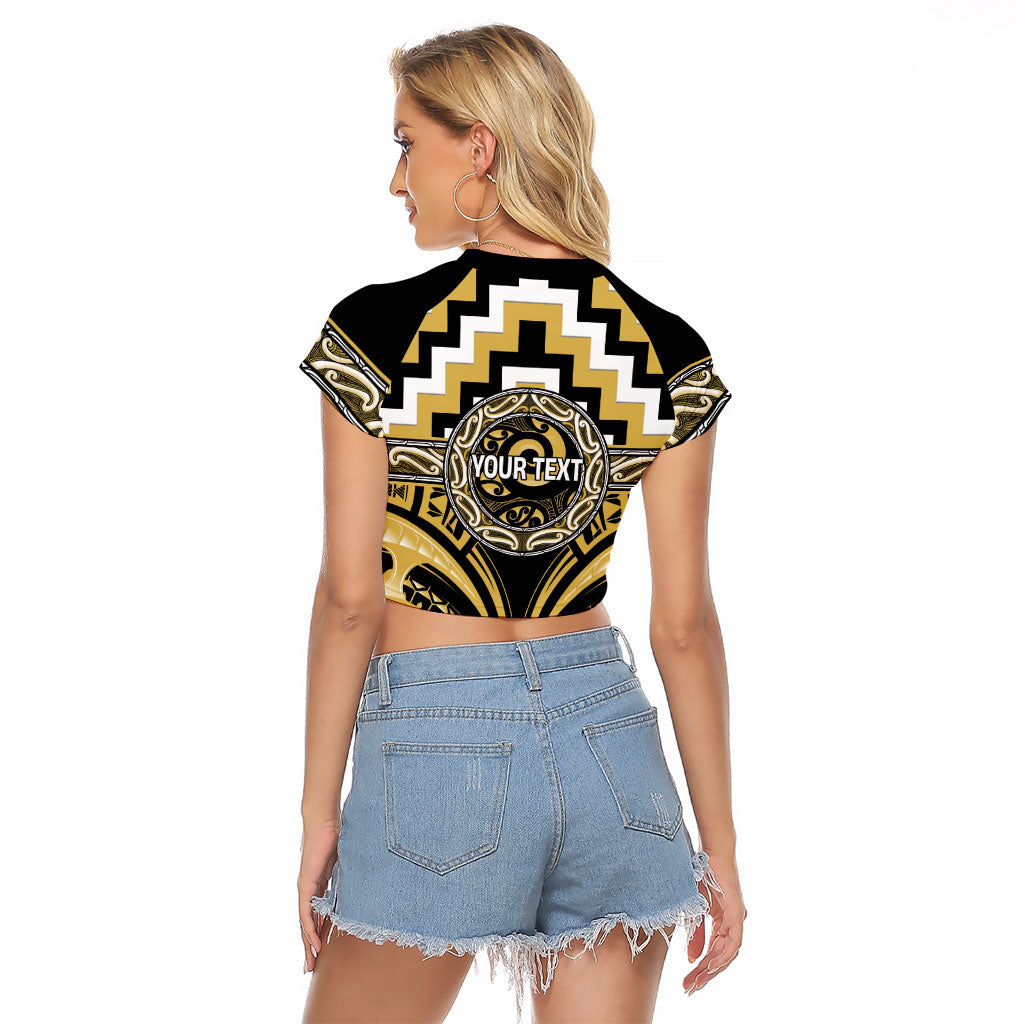 Aotearoa Ngati Tama Personalised Raglan Cropped T Shirt Maori Iwi Poutama Puhoro Tattoo LT14 - Polynesian Pride
