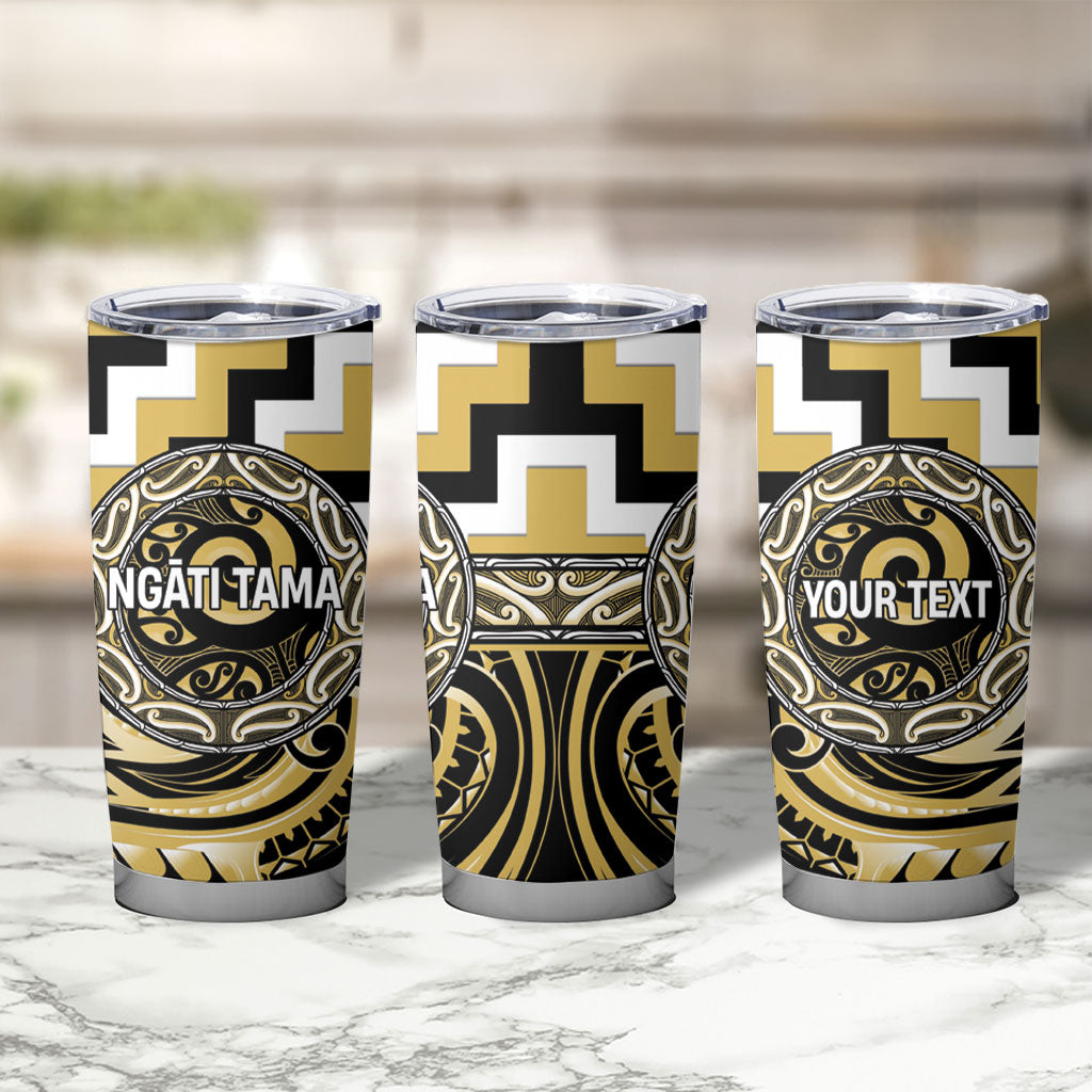 Aotearoa Ngati Tama Personalised Tumbler Cup Maori Iwi Poutama Puhoro Tattoo LT14 - Polynesian Pride