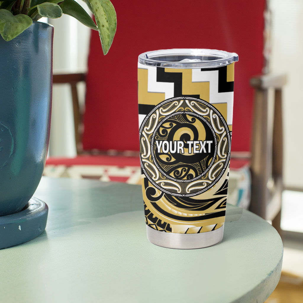 Aotearoa Ngati Tama Personalised Tumbler Cup Maori Iwi Poutama Puhoro Tattoo LT14 - Polynesian Pride