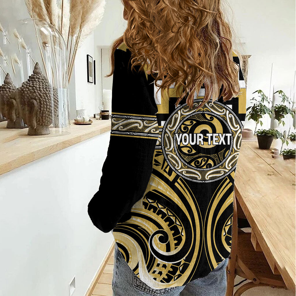 Aotearoa Ngati Tama Personalised Women Casual Shirt Maori Iwi Poutama Puhoro Tattoo LT14 - Polynesian Pride