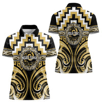 Aotearoa Ngati Tama Personalised Women Polo Shirt Maori Iwi Poutama Puhoro Tattoo LT14 - Polynesian Pride