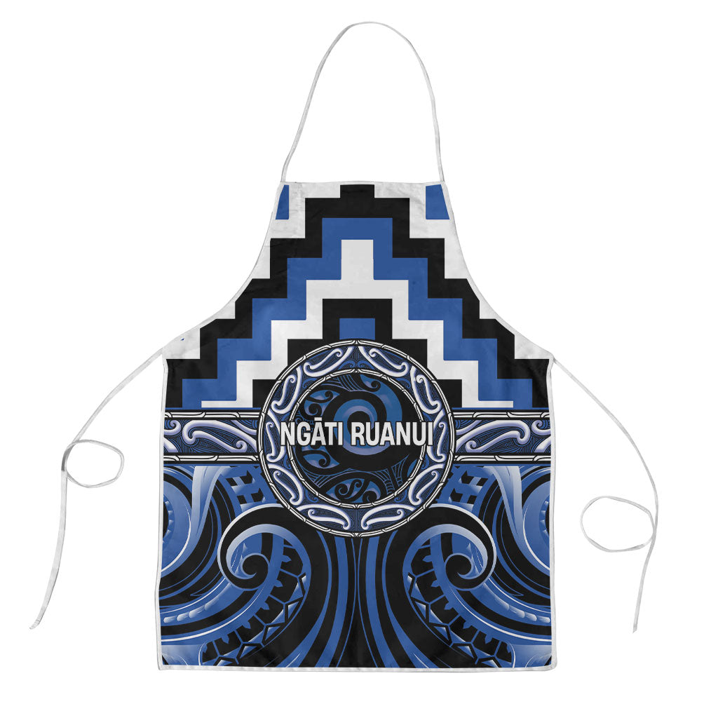Aotearoa Ngati Ruanui Apron Maori Iwi Poutama Puhoro Tattoo LT14 Blue - Polynesian Pride