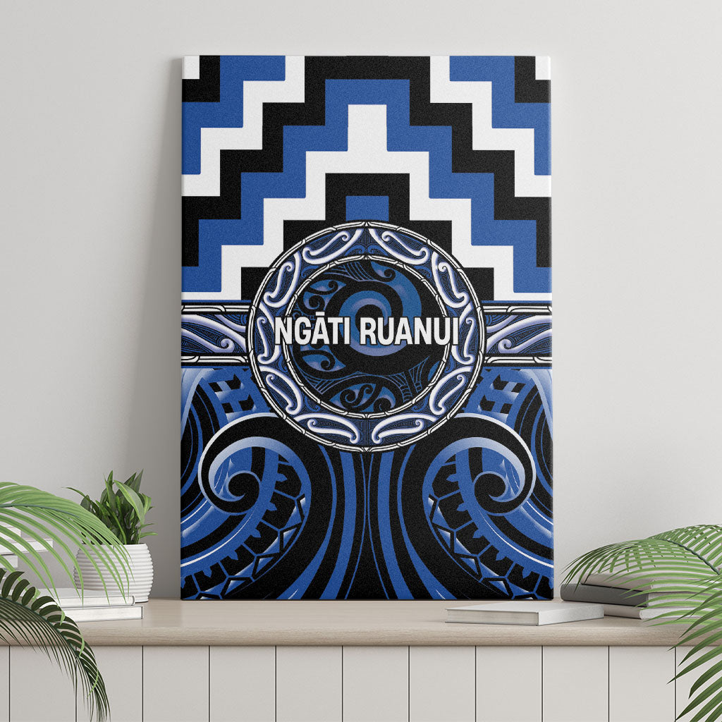 Aotearoa Ngati Ruanui Canvas Wall Art Maori Iwi Poutama Puhoro Tattoo LT14 - Polynesian Pride