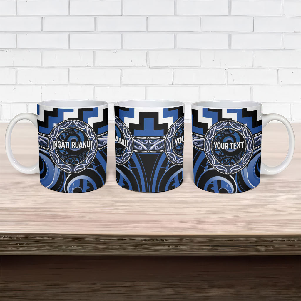 Aotearoa Ngati Ruanui Personalised Ceramic Mug Maori Iwi Poutama Puhoro Tattoo LT14 - Polynesian Pride