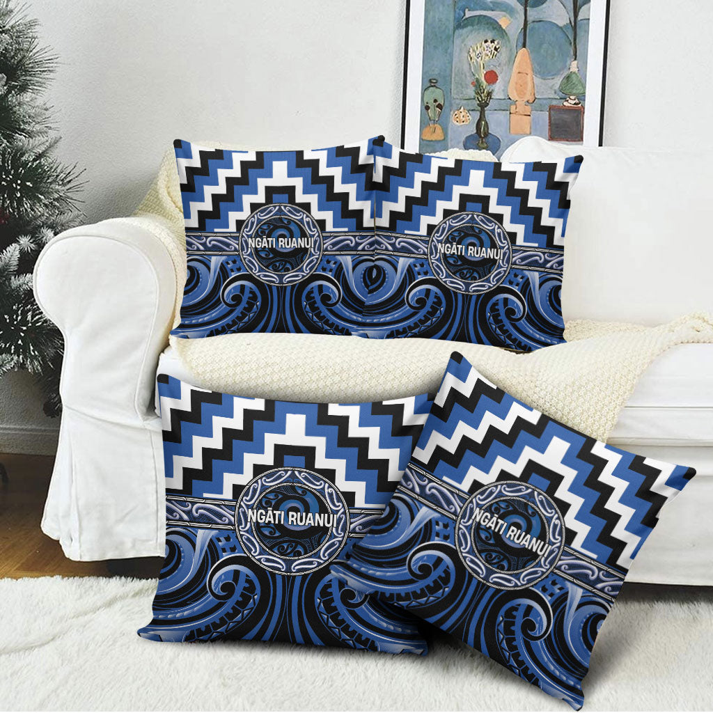 Aotearoa Ngati Ruanui Pillow Cover Maori Iwi Poutama Puhoro Tattoo LT14 - Polynesian Pride