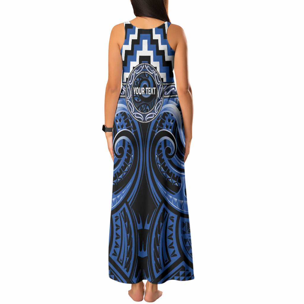 Aotearoa Ngati Ruanui Personalised Tank Maxi Dress Maori Iwi Poutama Puhoro Tattoo LT14 - Polynesian Pride