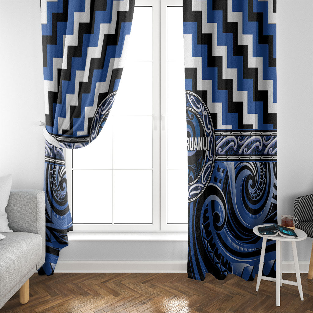 Aotearoa Ngati Ruanui Window Curtain Maori Iwi Poutama Puhoro Tattoo LT14 - Polynesian Pride