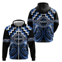 Aotearoa Ngati Ruanui Personalised Zip Hoodie Maori Iwi Poutama Puhoro Tattoo LT14 - Polynesian Pride