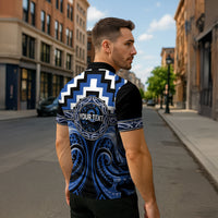 Aotearoa Ngati Ruanui Personalised Zipper Polo Shirt Maori Iwi Poutama Puhoro Tattoo LT14 - Polynesian Pride