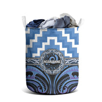 Aotearoa Ngaruahine Laundry Basket Maori Iwi Poutama Puhoro Tattoo LT14 - Polynesian Pride