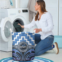 Aotearoa Ngaruahine Laundry Basket Maori Iwi Poutama Puhoro Tattoo LT14 - Polynesian Pride
