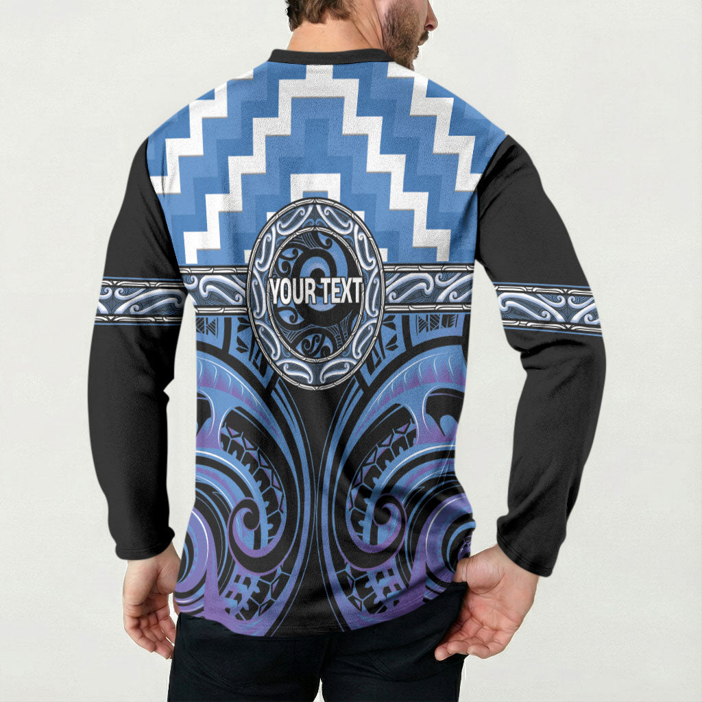Aotearoa Ngaruahine Personalised Button Sweatshirt Maori Iwi Poutama Puhoro Tattoo LT14 - Polynesian Pride
