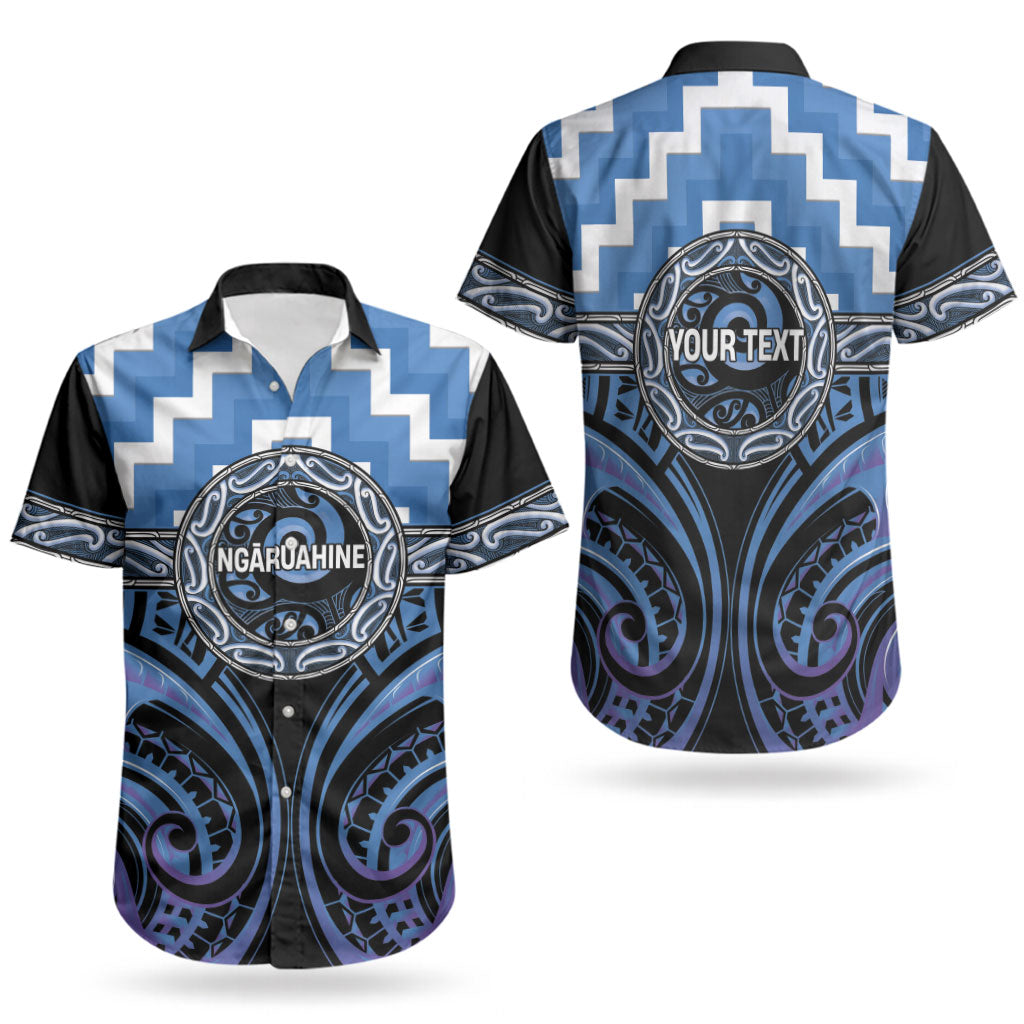 Aotearoa Ngaruahine Personalised Couples Matching Short Sleeve Bodycon Dress and Hawaiian Shirt Maori Iwi Poutama Puhoro Tattoo LT14 - Polynesian Pride