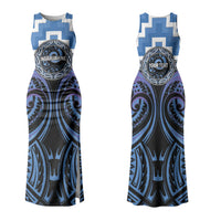 Aotearoa Ngaruahine Personalised Couples Matching Tank Maxi Dress and Long Sleeve Button Shirt Maori Iwi Poutama Puhoro Tattoo LT14 - Polynesian Pride
