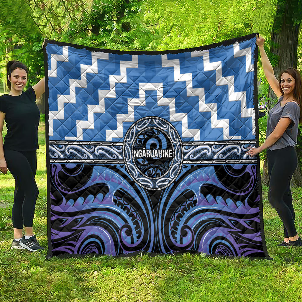 Aotearoa Ngaruahine Quilt Maori Iwi Poutama Puhoro Tattoo LT14 - Polynesian Pride