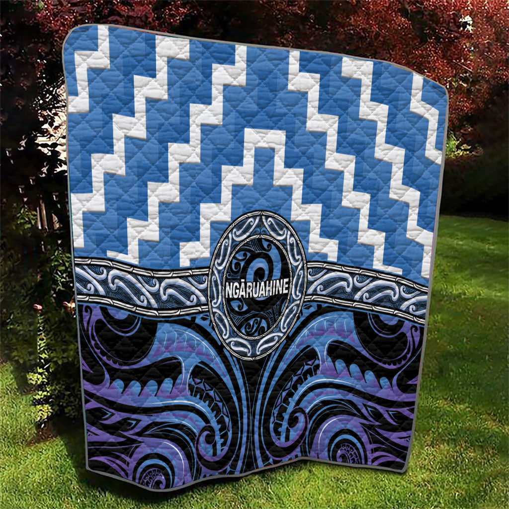 Aotearoa Ngaruahine Quilt Maori Iwi Poutama Puhoro Tattoo LT14 - Polynesian Pride