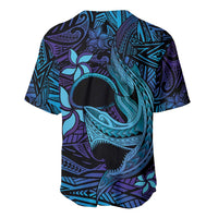 Nukuoro Atoll Baseball Jersey Polynesian Shark Tattoo Purple Gradient Vibes
