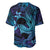 Nukuoro Atoll Baseball Jersey Polynesian Shark Tattoo Purple Gradient Vibes