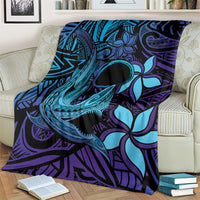 Nukuoro Atoll Blanket Polynesian Shark Tattoo Purple Gradient Vibes LT14 - Polynesian Pride