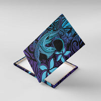Nukuoro Atoll Canvas Wall Art Polynesian Shark Tattoo Purple Gradient Vibes LT14 With Frame Purple - Polynesian Pride