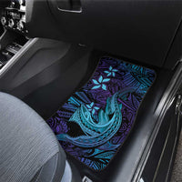 Nukuoro Atoll Car Mats Polynesian Shark Tattoo Purple Gradient Vibes LT14 - Polynesian Pride