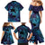 Nukuoro Atoll Family Matching Mermaid Dress and Hawaiian Shirt Polynesian Shark Tattoo Purple Gradient Vibes