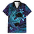 Nukuoro Atoll Family Matching Off Shoulder Short Dress and Hawaiian Shirt Polynesian Shark Tattoo Purple Gradient Vibes