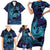 Nukuoro Atoll Family Matching Short Sleeve Bodycon Dress and Hawaiian Shirt Polynesian Shark Tattoo Purple Gradient Vibes