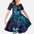Nukuoro Atoll Family Matching Summer Maxi Dress and Hawaiian Shirt Polynesian Shark Tattoo Purple Gradient Vibes