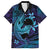 Nukuoro Atoll Family Matching Summer Maxi Dress and Hawaiian Shirt Polynesian Shark Tattoo Purple Gradient Vibes