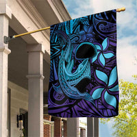 Nukuoro Atoll Garden Flag Polynesian Shark Tattoo Purple Gradient Vibes LT14 House Flag Purple - Polynesian Pride