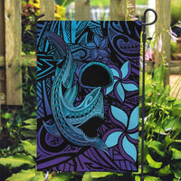 Nukuoro Atoll Garden Flag Polynesian Shark Tattoo Purple Gradient Vibes LT14 Garden Flag Purple - Polynesian Pride