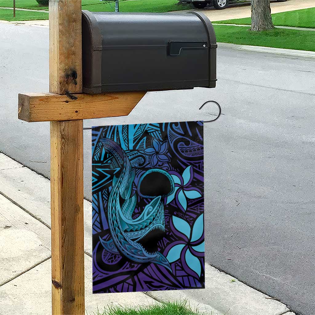 Nukuoro Atoll Garden Flag Polynesian Shark Tattoo Purple Gradient Vibes LT14 - Polynesian Pride