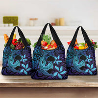 Nukuoro Atoll Grocery Bag Polynesian Shark Tattoo Purple Gradient Vibes LT14 3-pack One Size Purple - Polynesian Pride