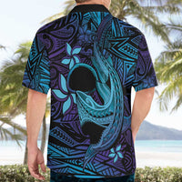 Nukuoro Atoll Hawaiian Shirt Polynesian Shark Tattoo Purple Gradient Vibes LT14 - Polynesian Pride