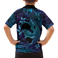 Nukuoro Atoll Hawaiian Shirt Polynesian Shark Tattoo Purple Gradient Vibes LT14 - Polynesian Pride