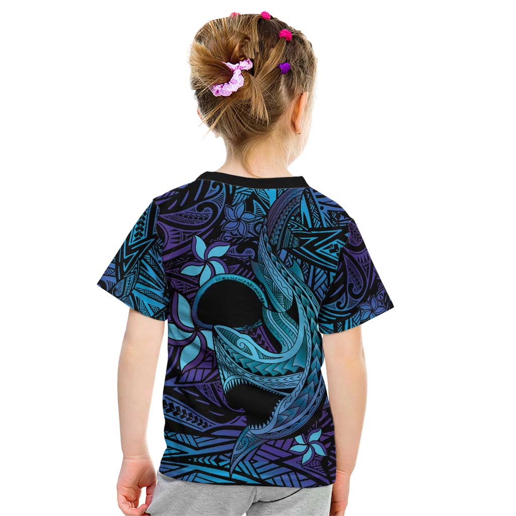 Nukuoro Atoll Kid T Shirt Polynesian Shark Tattoo Purple Gradient Vibes