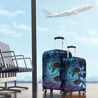 Nukuoro Atoll Luggage Cover Polynesian Shark Tattoo Purple Gradient Vibes