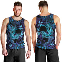 Nukuoro Atoll Men Tank Top Polynesian Shark Tattoo Purple Gradient Vibes LT14 - Polynesian Pride