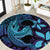 Nukuoro Atoll Round Carpet Polynesian Shark Tattoo Purple Gradient Vibes