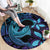 Nukuoro Atoll Round Carpet Polynesian Shark Tattoo Purple Gradient Vibes