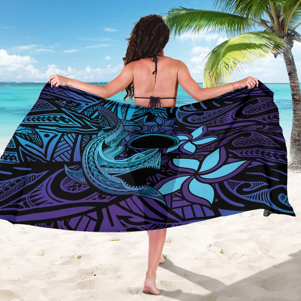 Nukuoro Atoll Sarong Polynesian Shark Tattoo Purple Gradient Vibes