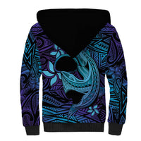 Nukuoro Atoll Sherpa Hoodie Polynesian Shark Tattoo Purple Gradient Vibes LT14 - Polynesian Pride