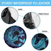 Nukuoro Atoll Spare Tire Cover Polynesian Shark Tattoo Purple Gradient Vibes LT14 - Polynesian Pride