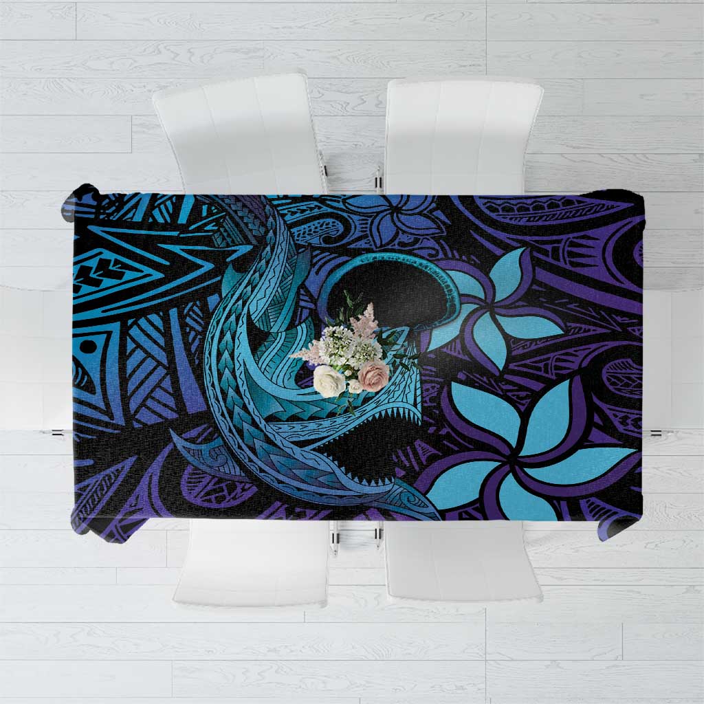 Nukuoro Atoll Tablecloth Polynesian Shark Tattoo Purple Gradient Vibes LT14 Purple - Polynesian Pride