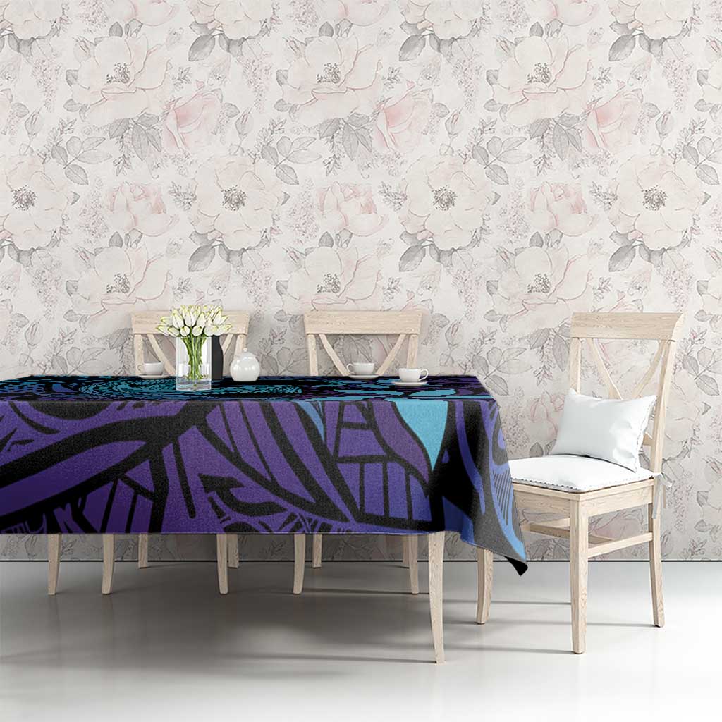 Nukuoro Atoll Tablecloth Polynesian Shark Tattoo Purple Gradient Vibes LT14 - Polynesian Pride