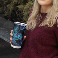Nukuoro Atoll Tumbler Cup Polynesian Shark Tattoo Purple Gradient Vibes LT14 - Polynesian Pride