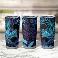 Nukuoro Atoll Tumbler Cup Polynesian Shark Tattoo Purple Gradient Vibes LT14 - Polynesian Pride