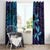 Nukuoro Atoll Window Curtain Polynesian Shark Tattoo Purple Gradient Vibes